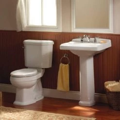 American Standard Portsmouth Vitreous China Pedestal Combo Bathroom Sink in White -Bathroom Sinks Sales white american standard pedestal sinks 0555 801 020 31 1000