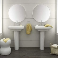 American Standard Boulevard Pedestal Combo Bathroom Sink in White -Bathroom Sinks Sales white american standard pedestal sinks 0641 800 020 31 1000