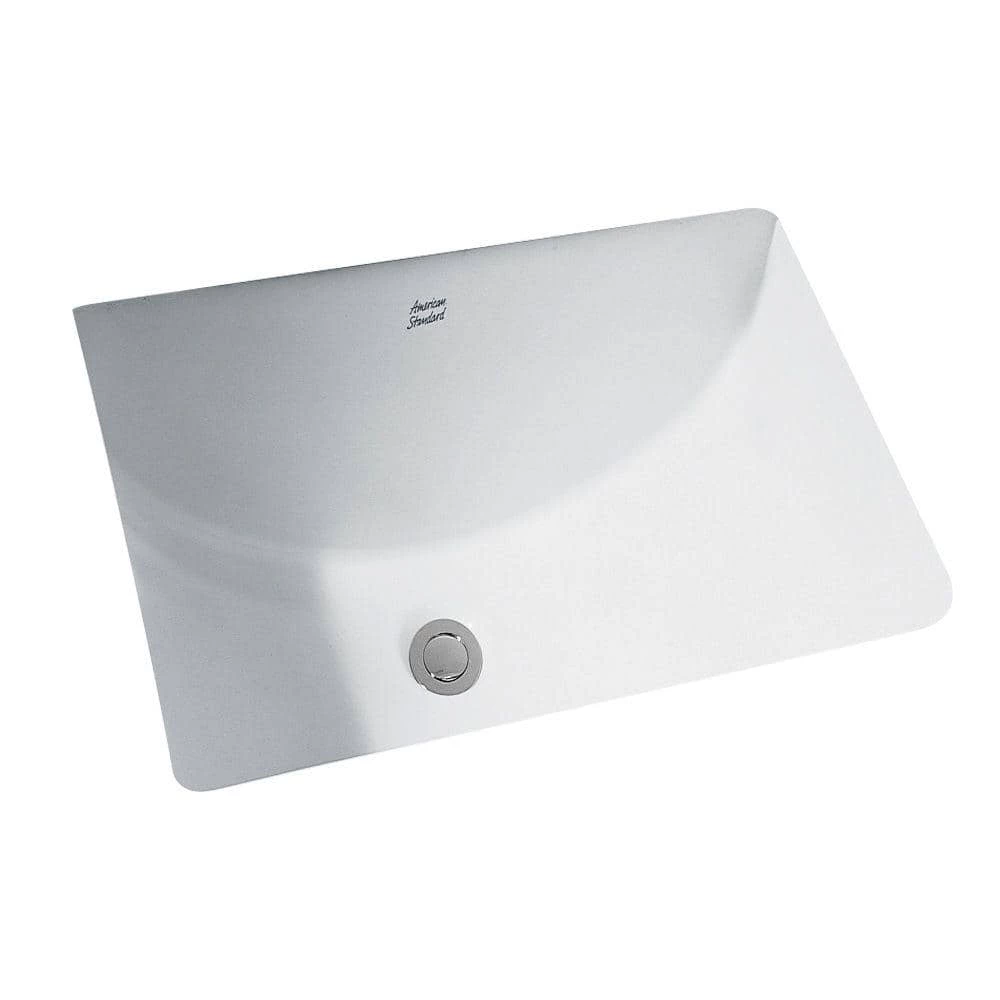 American Standard Studio Undercounter Bathroom Sink with Glazed Underside in White 3 American Standard Studio Undercounter Bathroom Sink with Glazed Underside in White