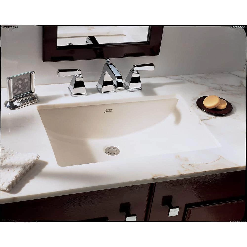 American Standard Studio Undercounter Bathroom Sink with Glazed Underside in White 4 American Standard Studio Undercounter Bathroom Sink with Glazed Underside in White - Image 2