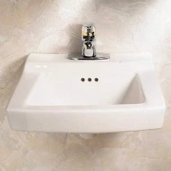 American Standard Comrade Wall-Mounted Bathroom Sink in White 7 American Standard Comrade Wall-Mounted Bathroom Sink in White -Bathroom Sinks Sales white american standard wall mount sinks 0124 131 020 31 1000