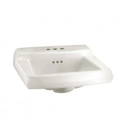 American Standard Comrade Wall-Mounted Bathroom Sink in White