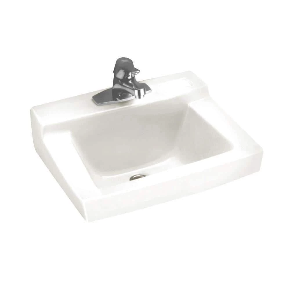 American Standard Declyn Wall Hung Bathroom Sink in White with 4 in. Faucet Holes 3 American Standard Declyn Wall Hung Bathroom Sink in White with 4 in. Faucet Holes