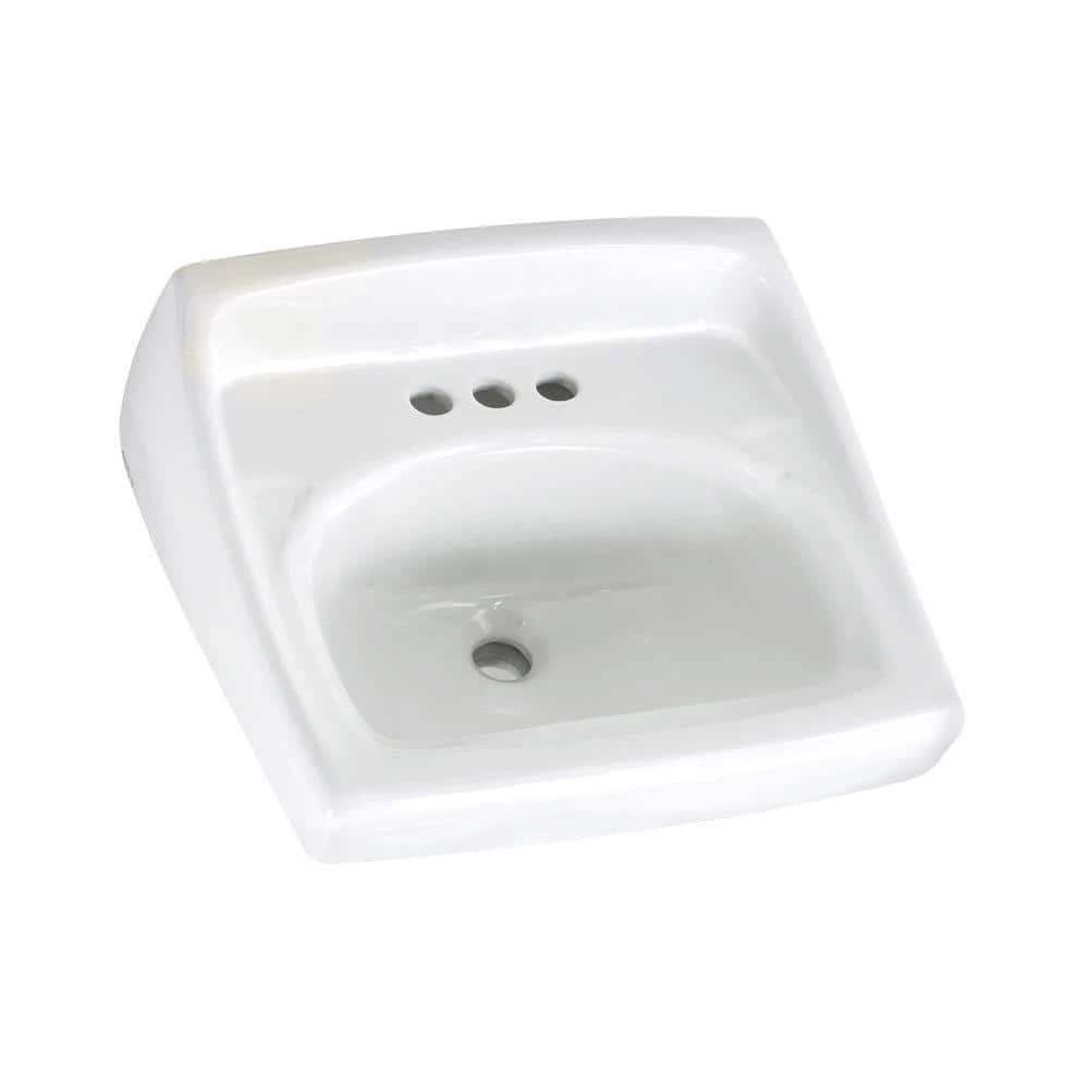 American Standard Lucerne Wall-Mounted Bathroom Vessel Sink with Faucet Holes on 4 in. Center in White 3 American Standard Lucerne Wall-Mounted Bathroom Vessel Sink with Faucet Holes on 4 in. Center in White