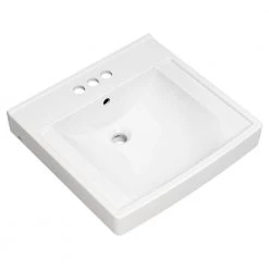 American Standard Decorum Vitreous China Wall-Hung Rectangle Vessel Sink with 4 in. Centerset Faucet Holes in White -Bathroom Sinks Sales white american standard wall mount sinks 9134004ec 020 1f 1000