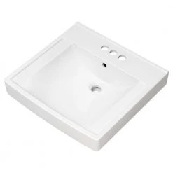 American Standard Decorum Vitreous China Wall-Hung Rectangle Vessel Sink with 4 in. Centerset Faucet Holes in White -Bathroom Sinks Sales white american standard wall mount sinks 9134004ec 020 44 1000