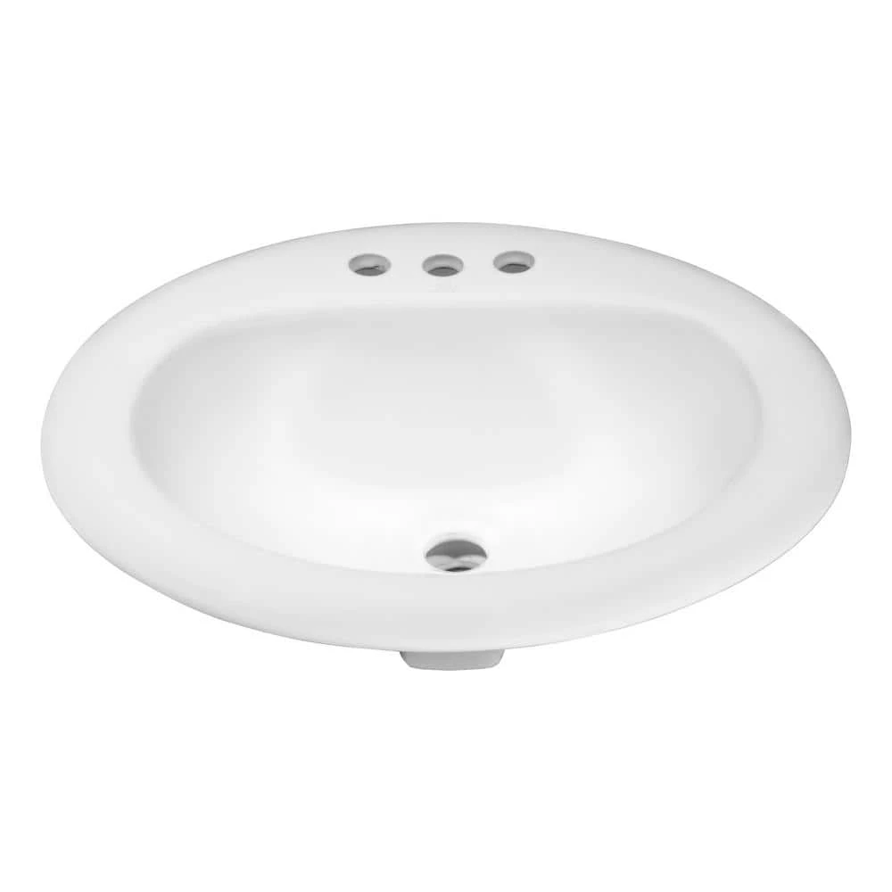 ANZZI Cadenza Series 7.5 in. Ceramic Drop In Sink Basin in White 3 ANZZI Cadenza Series 7.5 in. Ceramic Drop In Sink Basin in White
