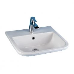 Barclay Products Series 600 Drop-In Bathroom Sink in White
