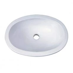 Barclay Products Lily Drop-In Bathroom Sink in White