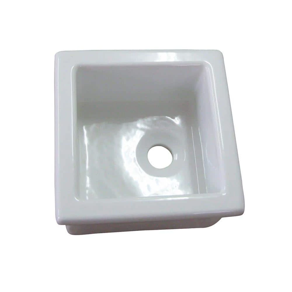Barclay Products Drop-In Fire Clay Bathroom Sink in White 3 Barclay Products Drop-In Fire Clay Bathroom Sink in White