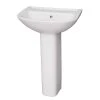 Barclay Products Lara 510 Pedestal Combo Bathroom Sink in White -Bathroom Sinks Sales white barclay products pedestal sinks 3 128wh 64 1000