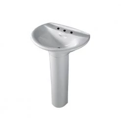 Barclay Products Venice 650 Pedestal Combo Bathroom Sink in White