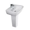 Barclay Products Elena 500 Pedestal Combo Bathroom Sink in White -Bathroom Sinks Sales white barclay products pedestal sinks 3 141wh 64 1000