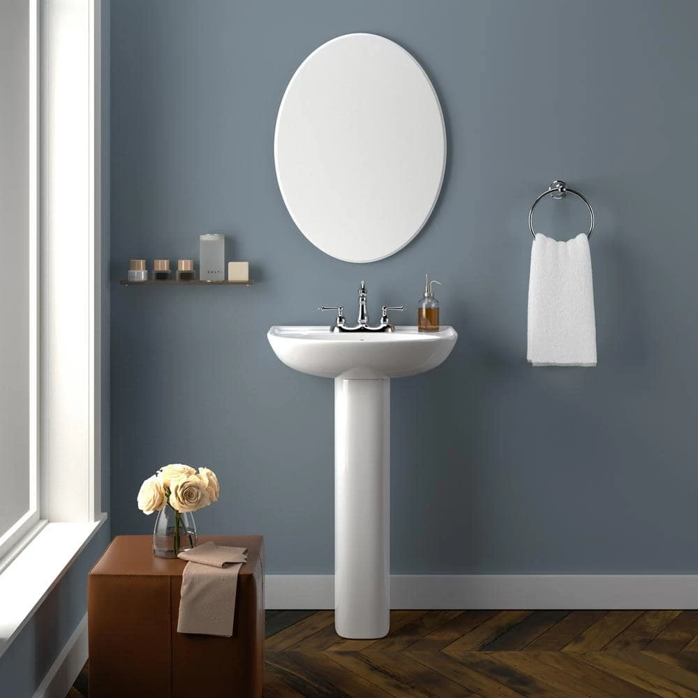 Barclay Products Cynthia 520 Pedestal Combo Bathroom Sink in White 5 Barclay Products Cynthia 520 Pedestal Combo Bathroom Sink in White - Image 3