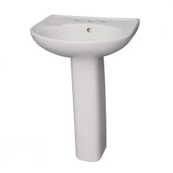Barclay Products Cynthia 520 Pedestal Combo Bathroom Sink in White