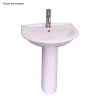 Barclay Products Karla 24 in. Pedestal Combo Bathroom Sink with 1 Faucet Hole in White 1 Barclay Products Karla 24 in. Pedestal Combo Bathroom Sink with 1 Faucet Hole in White -Bathroom Sinks Sales white barclay products pedestal sinks 3 301wh 64 1000