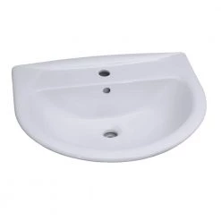 Barclay Products Karla 24 in. Pedestal Combo Bathroom Sink with 1 Faucet Hole in White 9 Barclay Products Karla 24 in. Pedestal Combo Bathroom Sink with 1 Faucet Hole in White -Bathroom Sinks Sales white barclay products pedestal sinks 3 301wh a0 1000