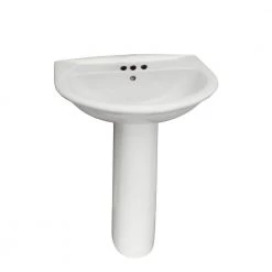 Barclay Products Karla 550 Pedestal Combo Bathroom Sink in White