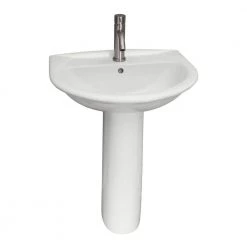Barclay Products Karla 650 Pedestal Combo Bathroom Sink in White