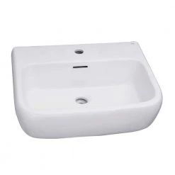 Barclay Products Metropolitan 420 16 in. Pedestal Combo Bathroom Sink with 1 Faucet Hole in White -Bathroom Sinks Sales white barclay products pedestal sinks 3 554wh a0 1000