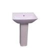Barclay Products Summit 500 20 in. Pedestal Combo Bathroom Sink with 1 Faucet Hole in White -Bathroom Sinks Sales white barclay products pedestal sinks 3 761wh 64 1000