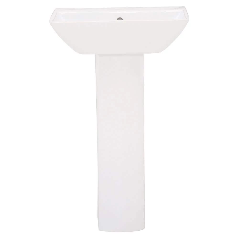 Barclay Products Summit 500 20 in. Pedestal Combo Bathroom Sink with 1 Faucet Hole in White 5 Barclay Products Summit 500 20 in. Pedestal Combo Bathroom Sink with 1 Faucet Hole in White - Image 3