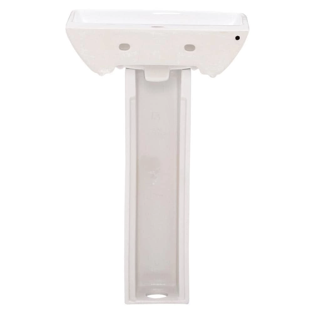 Barclay Products Summit 500 20 in. Pedestal Combo Bathroom Sink with 1 Faucet Hole in White 4 Barclay Products Summit 500 20 in. Pedestal Combo Bathroom Sink with 1 Faucet Hole in White - Image 2