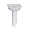 Barclay Products Metropolitan 420 16 in. Pedestal Combo Bathroom Sink with 1 Faucet Hole in White 1 Barclay Products Metropolitan 420 16 in. Pedestal Combo Bathroom Sink with 1 Faucet Hole in White -Bathroom Sinks Sales white barclay products pedestal sinks 3 931wh 64 1000