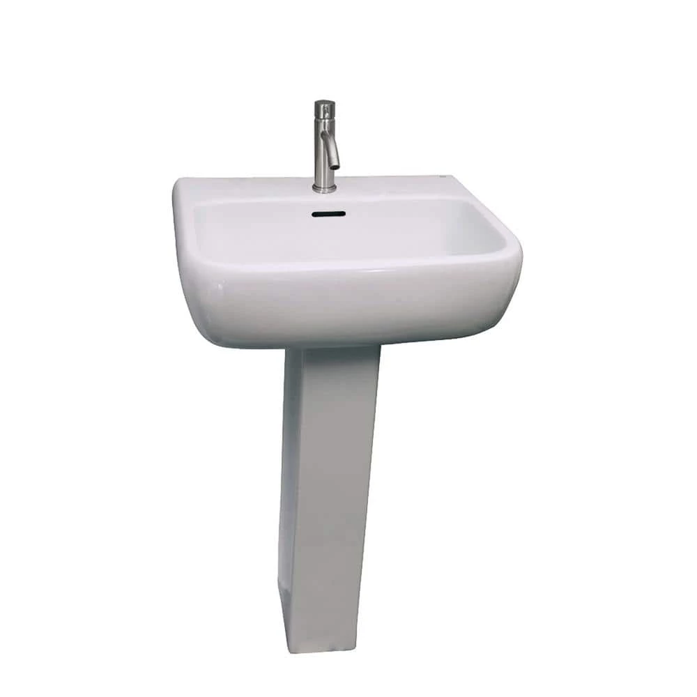 Barclay Products Metropolitan 420 16 in. Pedestal Combo Bathroom Sink with 1 Faucet Hole in White 7 Barclay Products Metropolitan 420 16 in. Pedestal Combo Bathroom Sink with 1 Faucet Hole in White - Image 5
