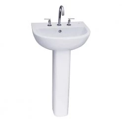 Barclay Products Compact 500 Pedestal Combo Bathroom Sink in White 8 Barclay Products Compact 500 Pedestal Combo Bathroom Sink in White -Bathroom Sinks Sales white barclay products pedestal sinks 3 941wh c3 1000