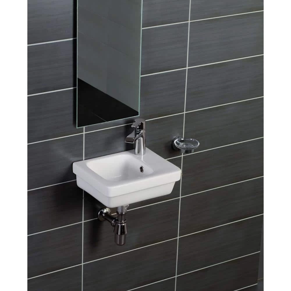 Barclay Products Resort 360 14-1/4 in. Wall Hung Basin in White 4 Barclay Products Resort 360 14-1/4 in. Wall Hung Basin in White - Image 2