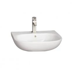 Barclay Products Tonique 550 Wall-Hung Sink in White with 1 Faucet Hole