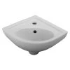 Barclay Products 17.37 in. Corner Wall-Hung Petite Bathroom Sink in White