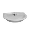 Barclay Products Karla 450 Wall-Hung Bathroom Sink in White -Bathroom Sinks Sales white barclay products wall mount sinks 4 814wh 64 1000