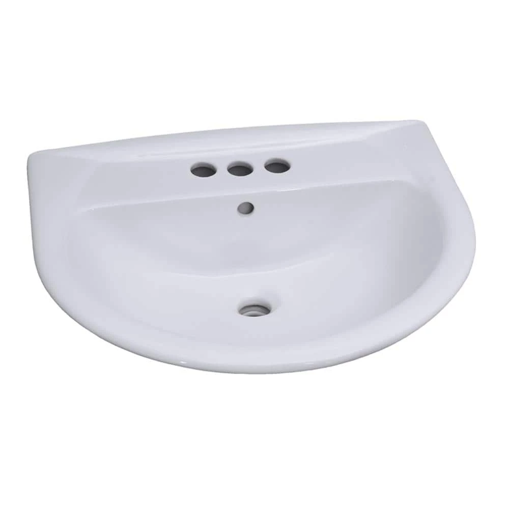 Barclay Products Karla 450 Wall-Hung Bathroom Sink in White 4 Barclay Products Karla 450 Wall-Hung Bathroom Sink in White - Image 2