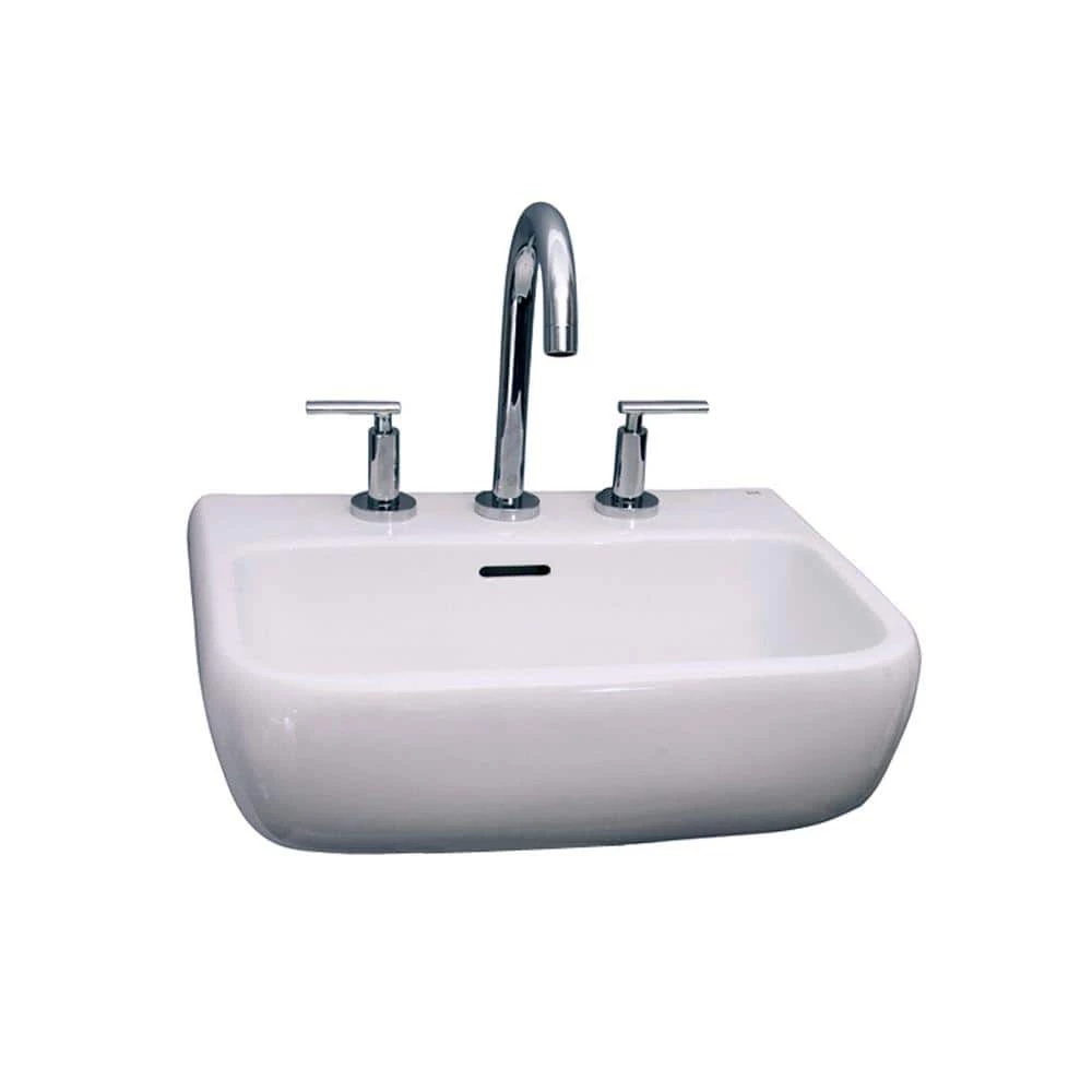 Barclay Products Metropolitan 520 Wall-Hung Bathroom Sink in White 3 Barclay Products Metropolitan 520 Wall-Hung Bathroom Sink in White