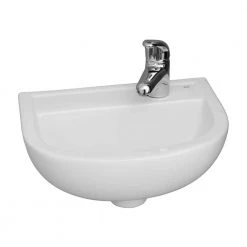 Barclay Products Compact 15 in. Wall-Mounted Bathroom Sink in White