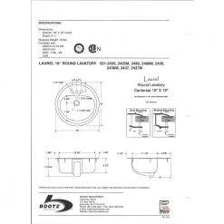 Bootz Industries Laurel Round Drop-In Bathroom Sink in White -Bathroom Sinks Sales white bootz industries drop in bathroom sinks 021 2435 00 77 1000