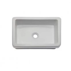 DECOLAV Classically Redefined Semi-Recessed Rectangular Bathroom Sink in White