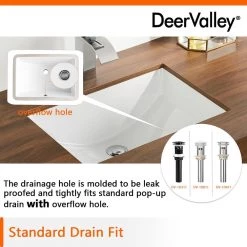 DEERVALLEY 20-7/8 in. Undermount Bathroom Sink in White Vitreous China 18 DEERVALLEY 20-7/8 in. Undermount Bathroom Sink in White Vitreous China -Bathroom Sinks Sales white deervalley undermount bathroom sinks dv 1u101 40 1000