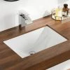 DEERVALLEY 20-7/8 in. Undermount Bathroom Sink in White Vitreous China 2 DEERVALLEY 20-7/8 in. Undermount Bathroom Sink in White Vitreous China -Bathroom Sinks Sales white deervalley undermount bathroom sinks dv 1u101 64 1000