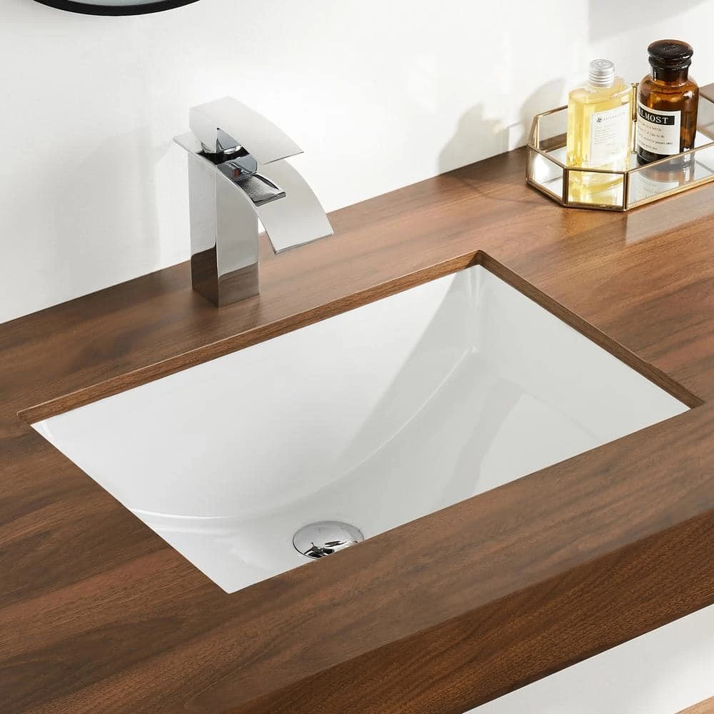 DEERVALLEY 20-7/8 in. Undermount Bathroom Sink in White Vitreous China 3 DEERVALLEY 20-7/8 in. Undermount Bathroom Sink in White Vitreous China
