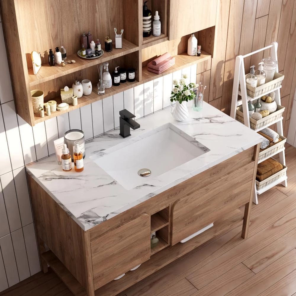 DEERVALLEY 20-7/8 in. Undermount Bathroom Sink in White Vitreous China 10 DEERVALLEY 20-7/8 in. Undermount Bathroom Sink in White Vitreous China - Image 8