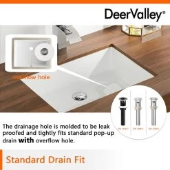 DEERVALLEY 19-3/4 in. Undermount Bathroom Sink in White Vitreous China 18 DEERVALLEY 19-3/4 in. Undermount Bathroom Sink in White Vitreous China -Bathroom Sinks Sales white deervalley undermount bathroom sinks dv 1u201 1d 1000