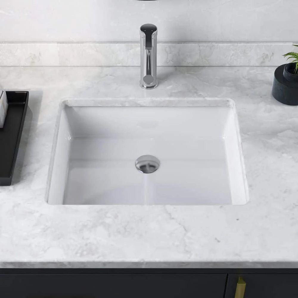 DEERVALLEY 19-3/4 in. Undermount Bathroom Sink in White Vitreous China 3 DEERVALLEY 19-3/4 in. Undermount Bathroom Sink in White Vitreous China
