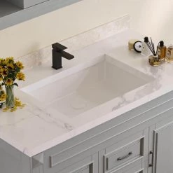 DEERVALLEY 22-1/4 in. Undermount Vitreous China Bathroom Sink in White -Bathroom Sinks Sales white deervalley undermount bathroom sinks dv 1u202 76 1000