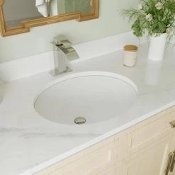 DEERVALLEY 16.54 in. Undermount Vitreous China Bathroom Sink in White -Bathroom Sinks Sales white deervalley undermount bathroom sinks dv 1u301 4f 1000