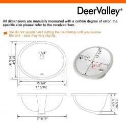 DEERVALLEY 17.32 in. Undermount Vitreous China Bathroom Sink in White -Bathroom Sinks Sales white deervalley undermount bathroom sinks dv 1u302 a0 1000