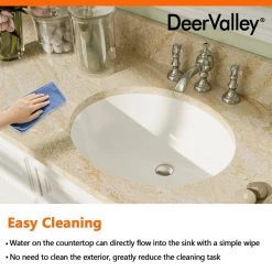 DEERVALLEY 18.31 in. Undermount Bathroom Sink in White Vitreous China -Bathroom Sinks Sales white deervalley undermount bathroom sinks dv 1u303 1f 1000