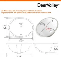DEERVALLEY 18.31 in. Undermount Bathroom Sink in White Vitreous China -Bathroom Sinks Sales white deervalley undermount bathroom sinks dv 1u303 44 1000